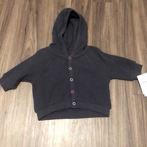 3M Open Edit Thermal Knit Snap Up Cotton Hoodie